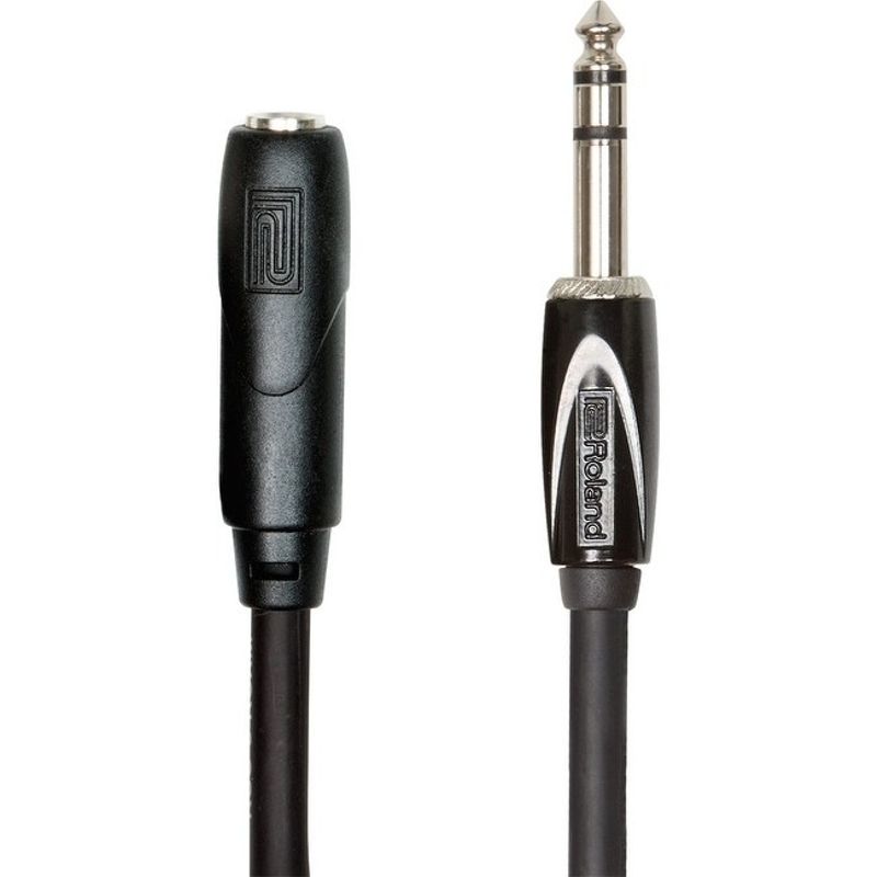 Roland 1/4" Stereo Headphones Extension Cable, 25' - N/A - N/A/Black - Recording Equipment - Musician/Entertainer/Techie