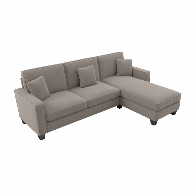 Stockton 102W Sectional Couch with Reversible Chaise by Bush Furniture - Charcoal Gray