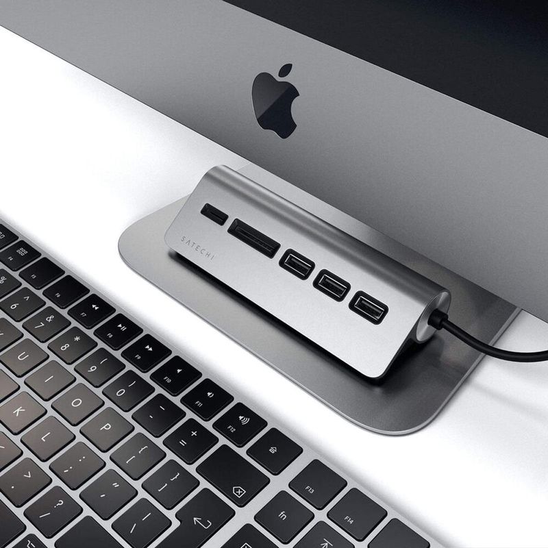 Satechi 5-In-1 USB Type-C Combo Hub for Desktop, Space Gray