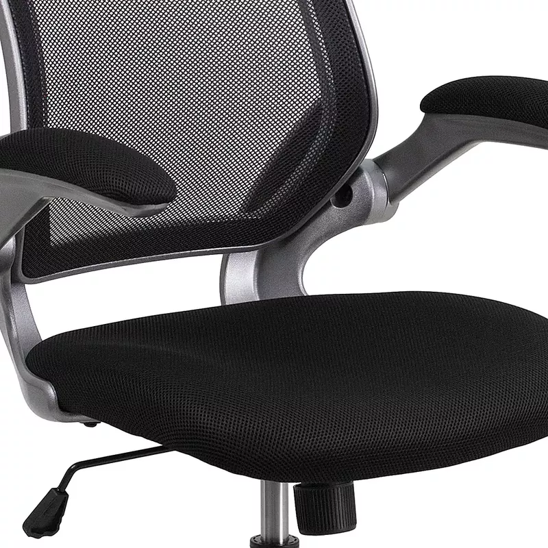 Flash Furniture - Kale Contemporary Mesh Swivel Office Chair - Black