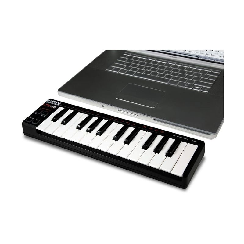Akai LPK25 Laptop Performance Keyboard with Studio Monitor Headphones