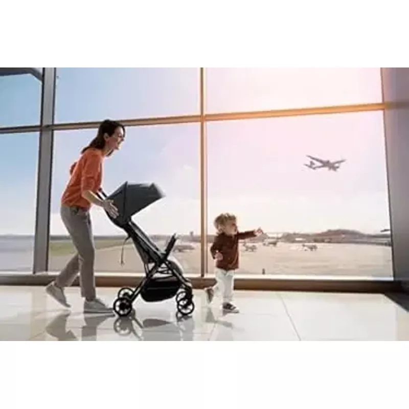 Inglesina Quid Stroller, Elephant Gray - Compact, Airplane Travel Stroller for Babies & Toddlers 3 Months to 50 lbs - Lightweight - Easy to Open - BPA Free