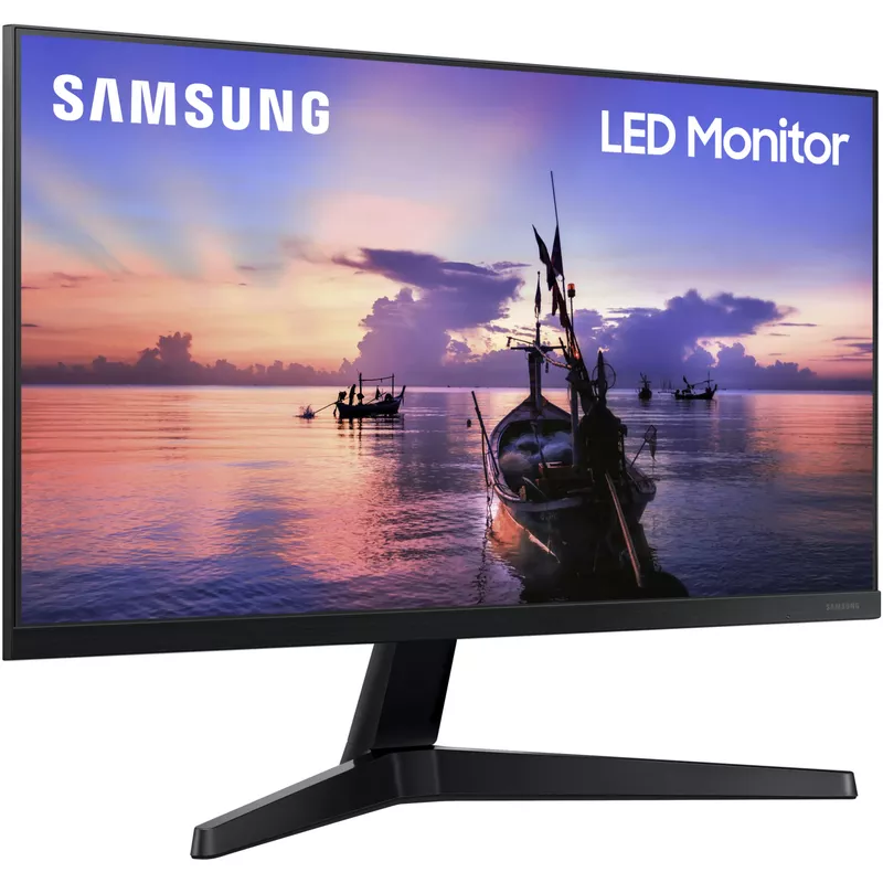 Samsung - 27" T350 Series IPS FHD, AMD FreeSync Monitor (VESA, HDMI, VGA) - Dark Blue Gray
