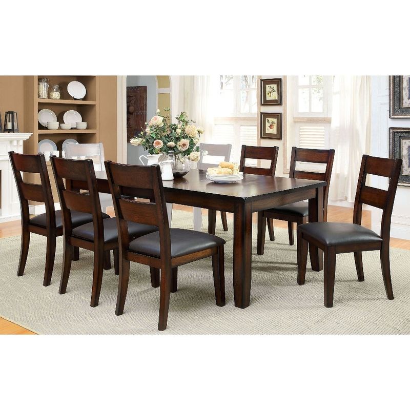 Rectangular Dining Set in Dark Cherry - 7-Piece Sets - Dark Cherry