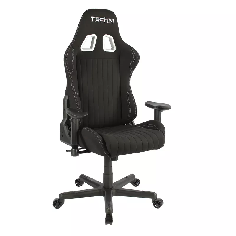 Fabric Ergonomic High Back Racer Style PC/Gaming Chair, Black