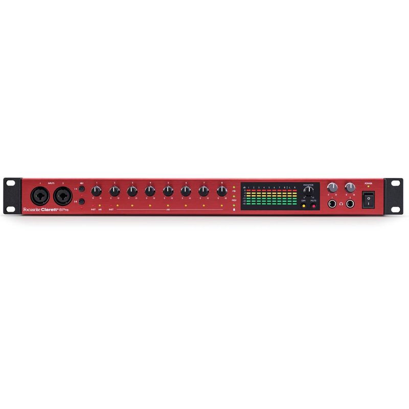 Focusrite Clarett+ 8Pre 8-Channel 18-In/20-Out Audio Interface with Software Suite for PC and Mac