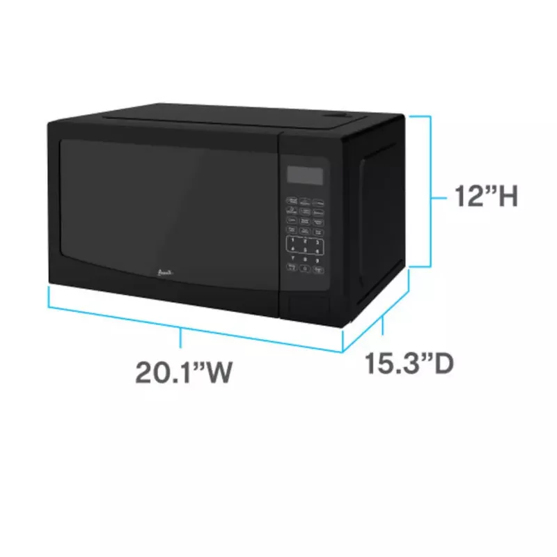 Avanti 1.1 Cu. Ft. Black Countertop Microwave