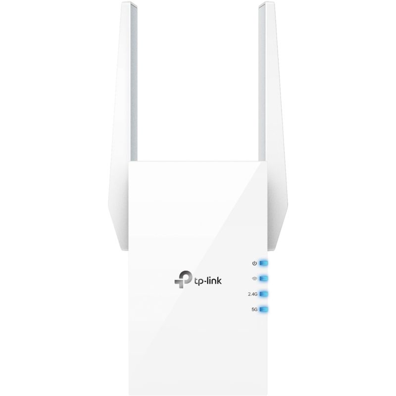 Front Zoom. TP-Link - RE605X AX1800 Wi-Fi 6 Range Extender - White