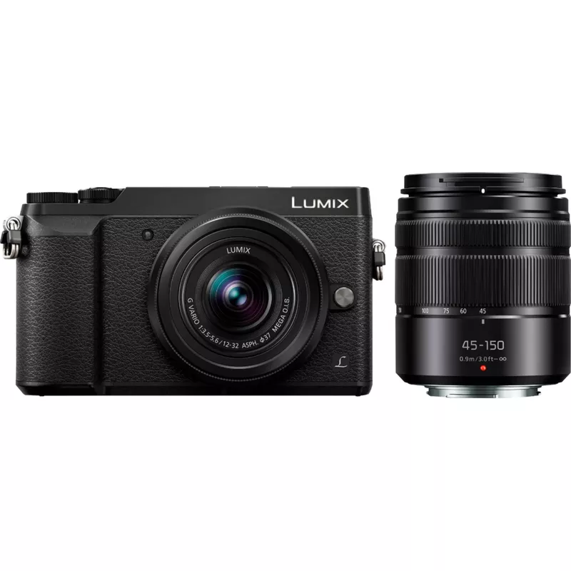 Panasonic - LUMIX GX85 Mirrorless 4K Photo Digital Camera Body Two Lens Bundle with 12-32mm and 45-150mm Lenses - DMC-GX85WK - Black