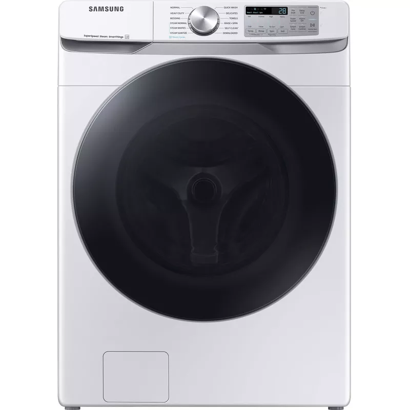 Samsung - 4.5 cu. ft. Large Capacity Smart Front Load Washer with Super Speed Wash - White