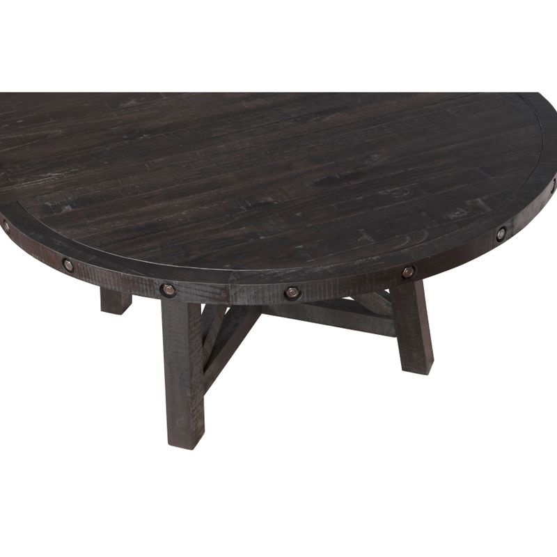 Industrial Solid Wood Round Extension Table