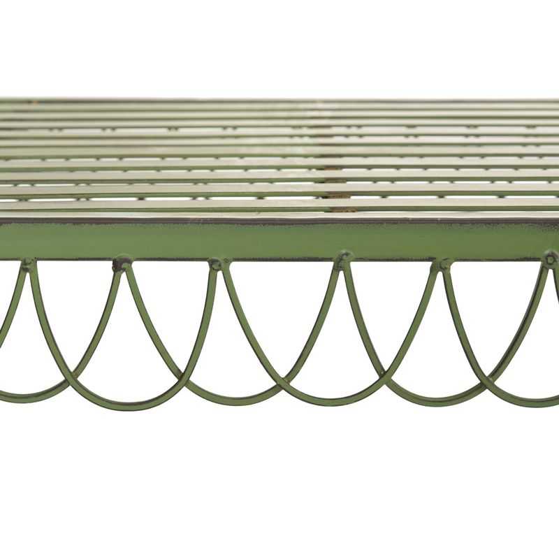 Safavieh Outdoor Living Arona Green Wrought Iron Garden Bench (51-Inches) - PAT5015A