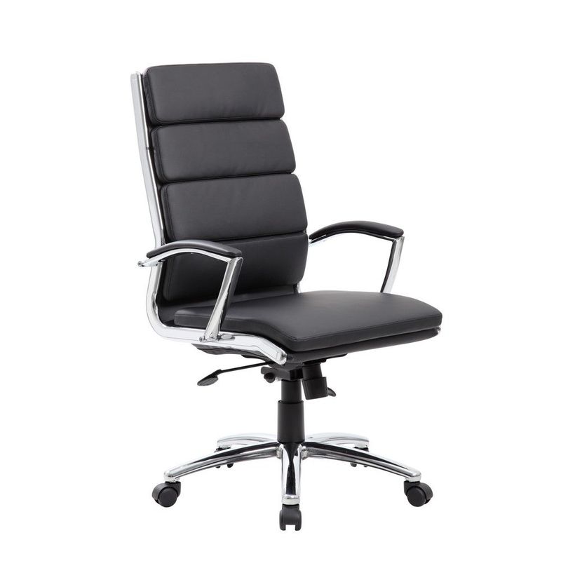 Boss CaressoftPlus Chrome Finish Executive Chair - Beige