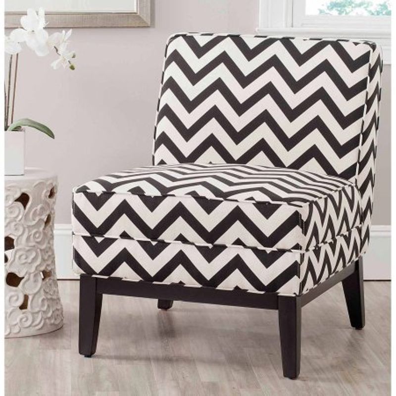 Safavieh Armond Black/ White Chair - 25.2" x 31.9" x 33.1" - MCR1006D