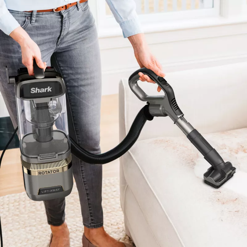 Shark - Rotator Lift-Away DuoClean Upright Vacuum with Self-Cleaning Brushroll & Anti-Allergen Complete Seal - Silver