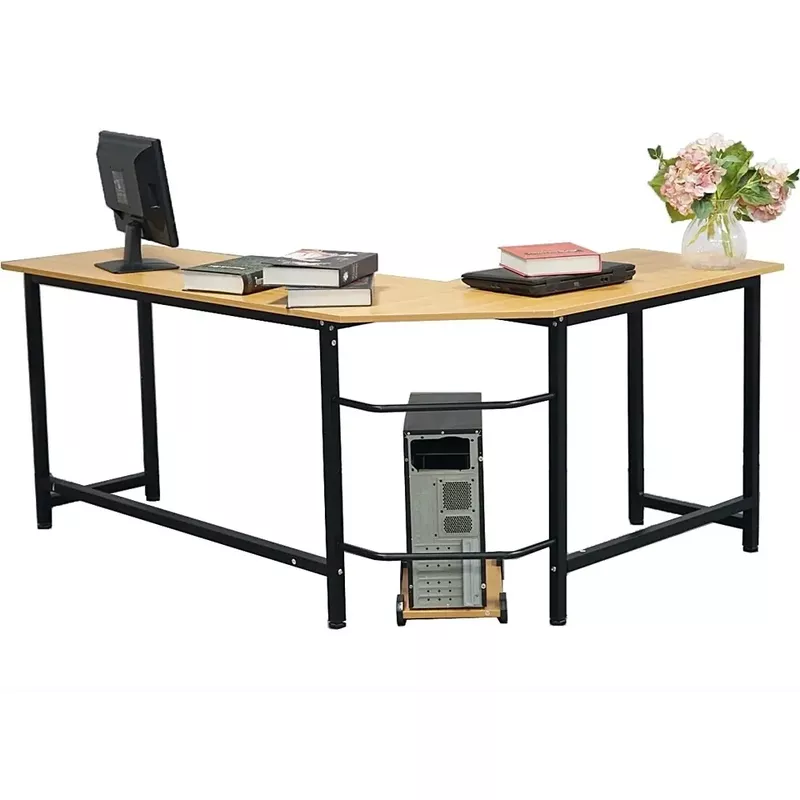 Porch & Den Broad L-shaped Computer/ Gaming/ Laptop Home Corner Office Desk - Black