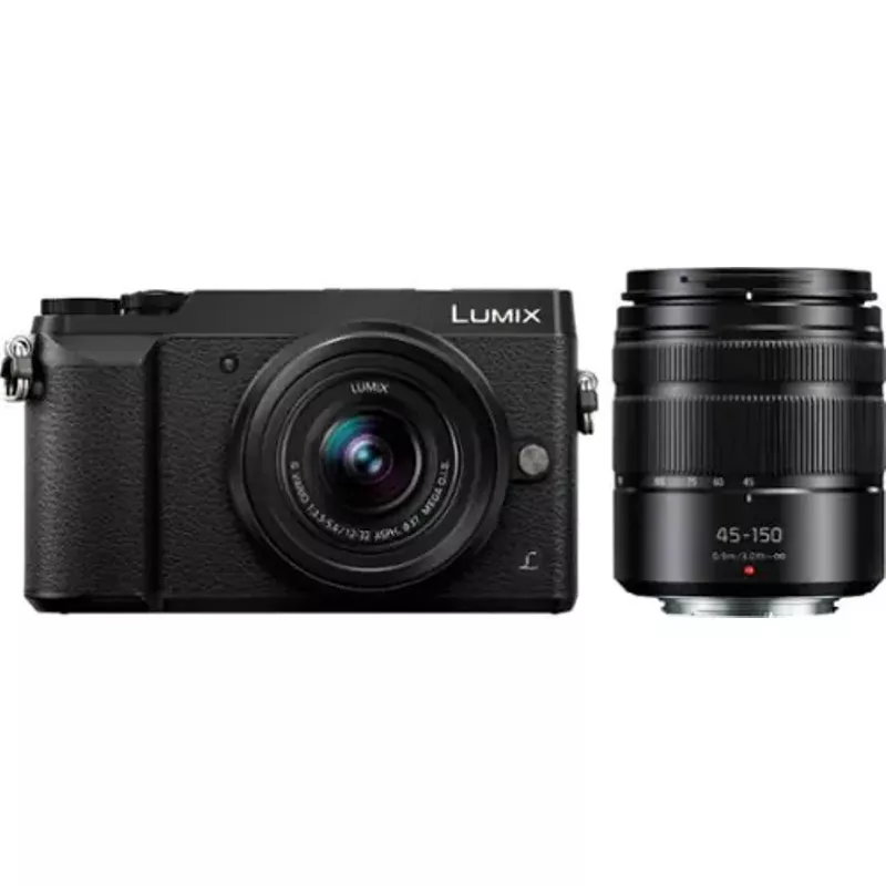 Panasonic - LUMIX GX85 Mirrorless 4K Photo Digital Camera Body Two Lens Bundle with 12-32mm and 45-150mm Lenses - DMC-GX85WK - Black