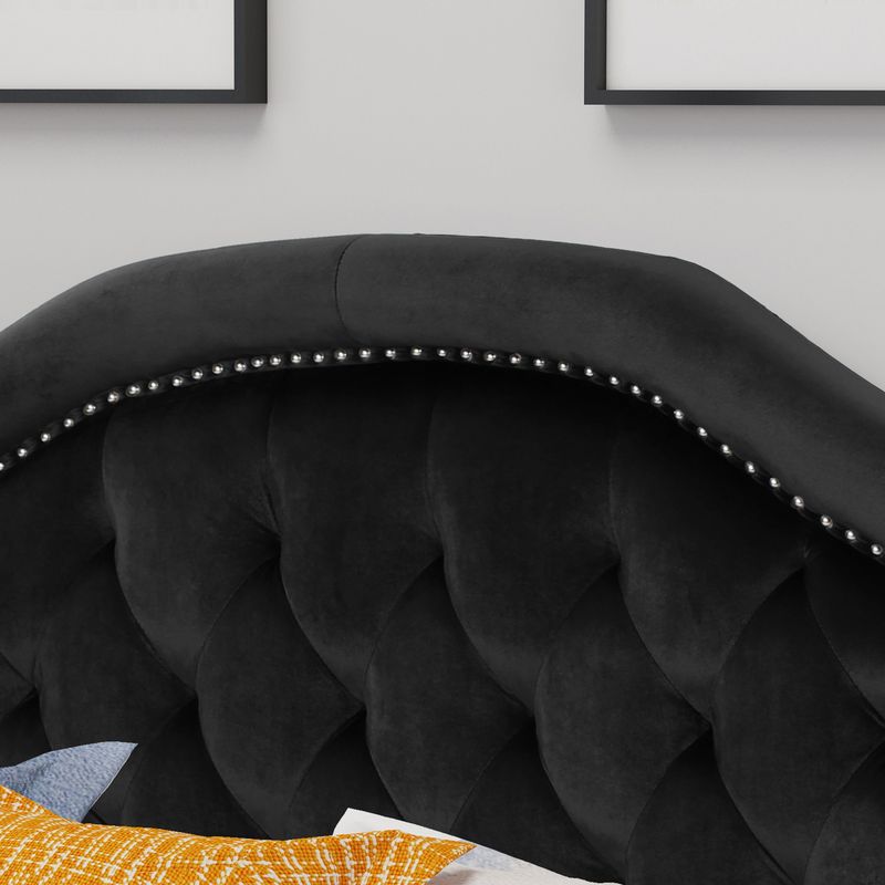 Killian Glam Velvet Full/Queen Headboard by Christopher Knight Home - Black