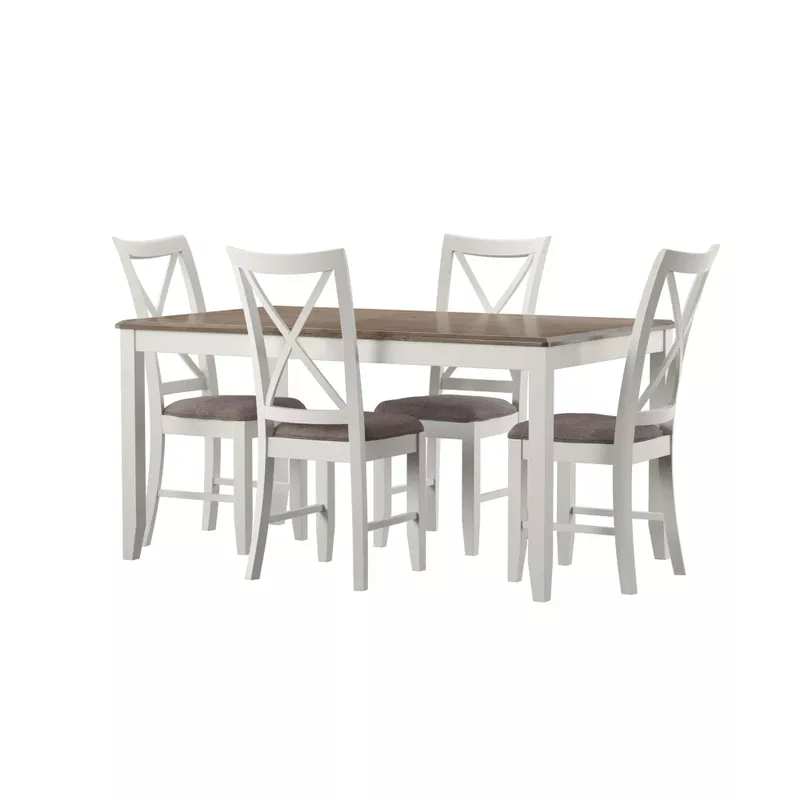 Andette 5Pc Dining Set Taupe
