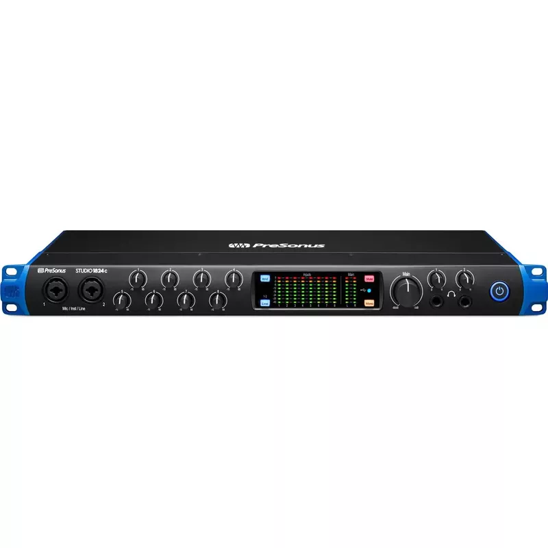 PreSonus Studio 1824c 18x20 High-Definition USB Type-C Audio/MIDI Interface with 8 XMAX Preamps and Studio One Artist Recording/Production Software (Mac & Win)