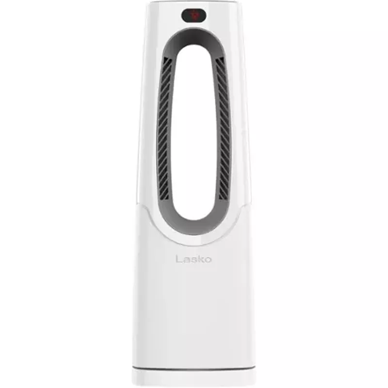 Lasko - 1500-Watt Bladeless Ceramic Tower Space Heater with Timer and Remote Control - White