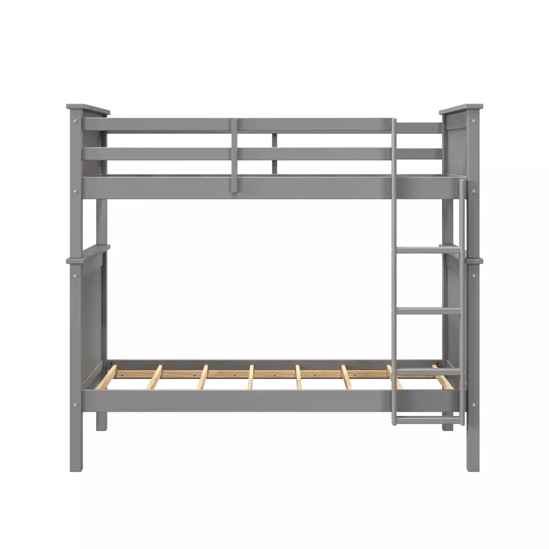 Pierlet Twin Over Twin Bunk Bed Gray