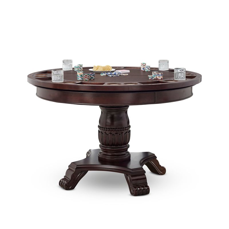 Rent to own Gracewood Hollow Djaout Round Cherry Table with Removable