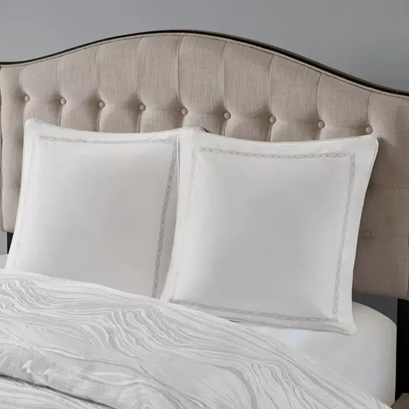 White Hollywood Glam Comforter Set King