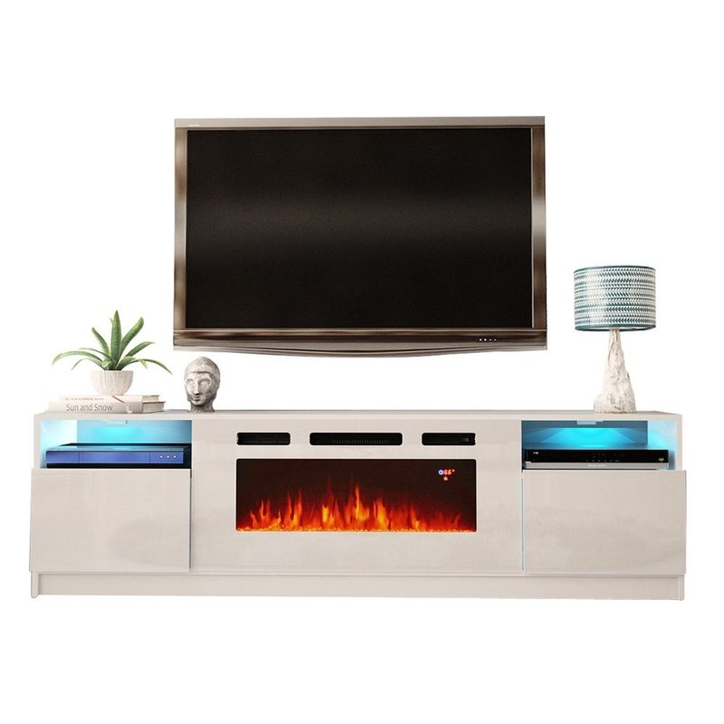 Rent to own Strick & Bolton Amsden Electric Fireplace TV Stand White