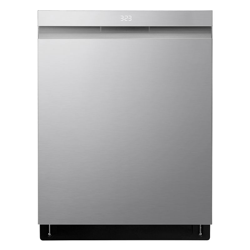 Front Zoom. LG - 24" Top Control Smart Built-In Stainless Steel Tub Dishwasher with 3rd Rack, QuadWash Pro and 44dba - Stainless steel