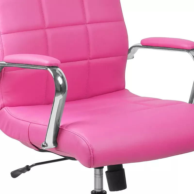 Alamont Home - Vivian Contemporary Vinyl Executive Swivel Office Chair - Pink