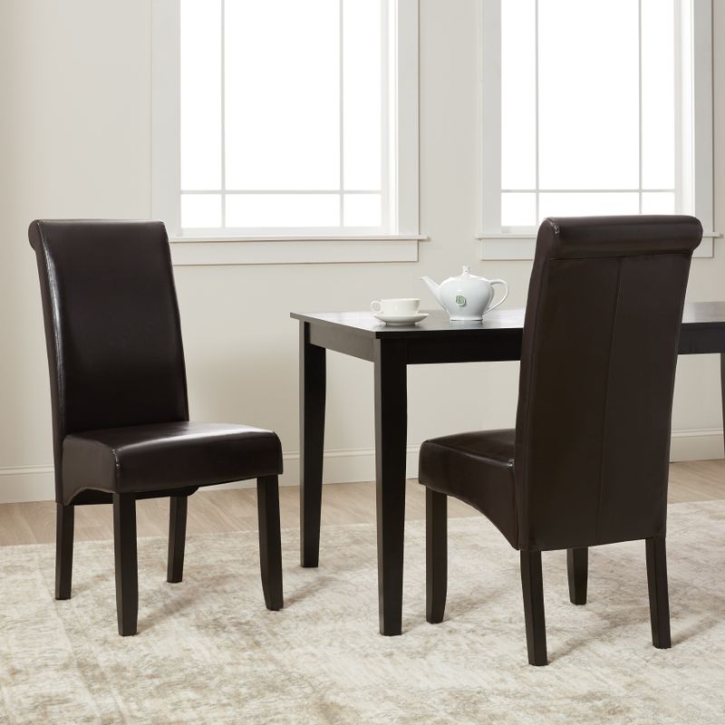 Milan Faux Leather Dining Chairs (Set of 2) - worn brown