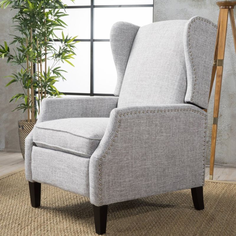 Wescott Wingback Pushback Recliner by Christopher Knight Home - Wheat