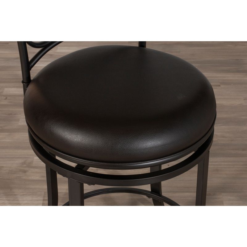 Hillsdale Furniture Trevelian Swivel Stool - Dark Coffee and Brown - Bar height