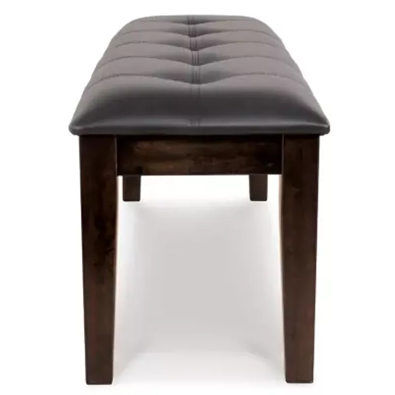 Dark Brown Haddigan Large Upholstered Dining Room Bench