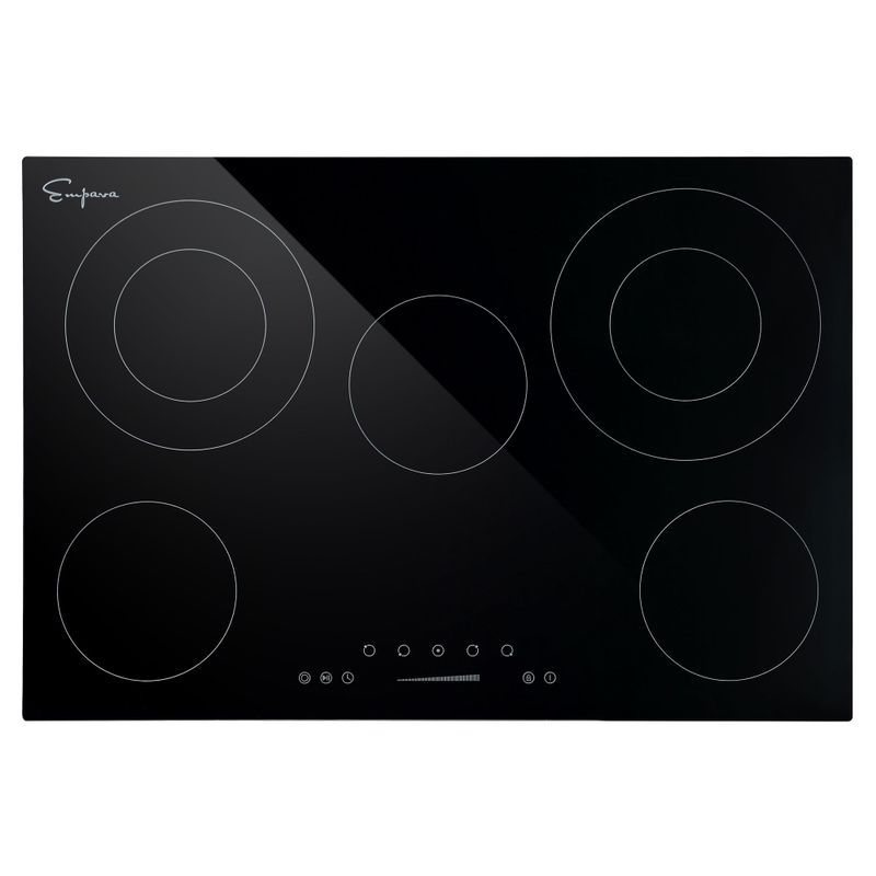 2 Piece Kitchen Appliances Packages Including 30" Radiant Electric Cooktop and 36" Under Cabinet Range Hood - Black
