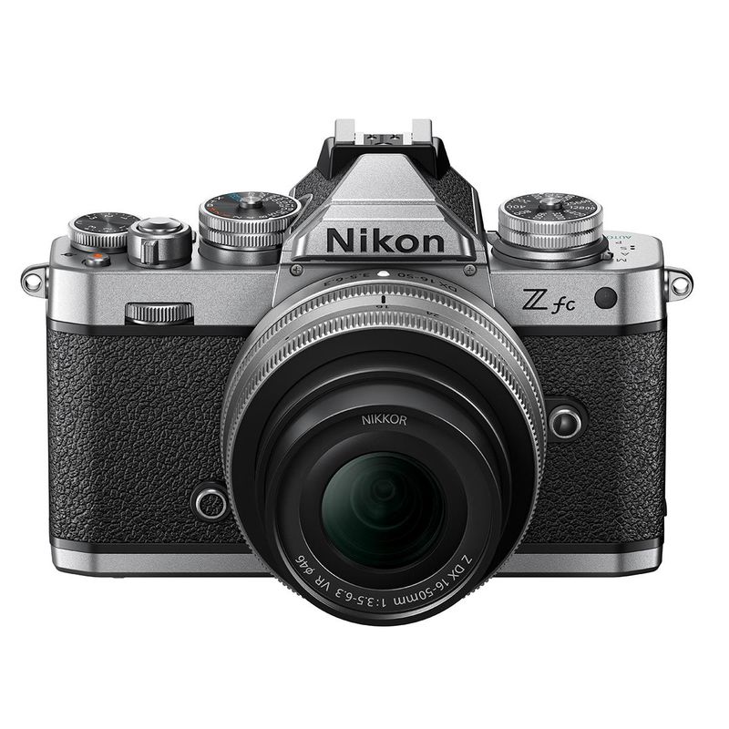 Nikon Z fc DX-Format Mirrorless Camera with NIKKOR Z DX 16-50mm f/3.5-6.3 VR Lens, Silver with FTZ II Mount Adapter