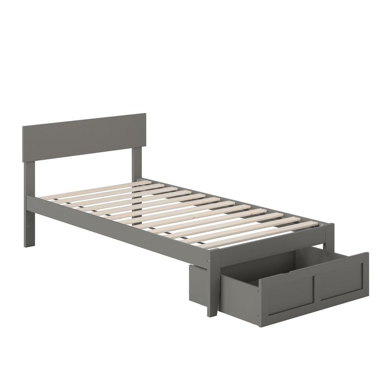 Boston Bed with foot drawer - Walnut - Queen