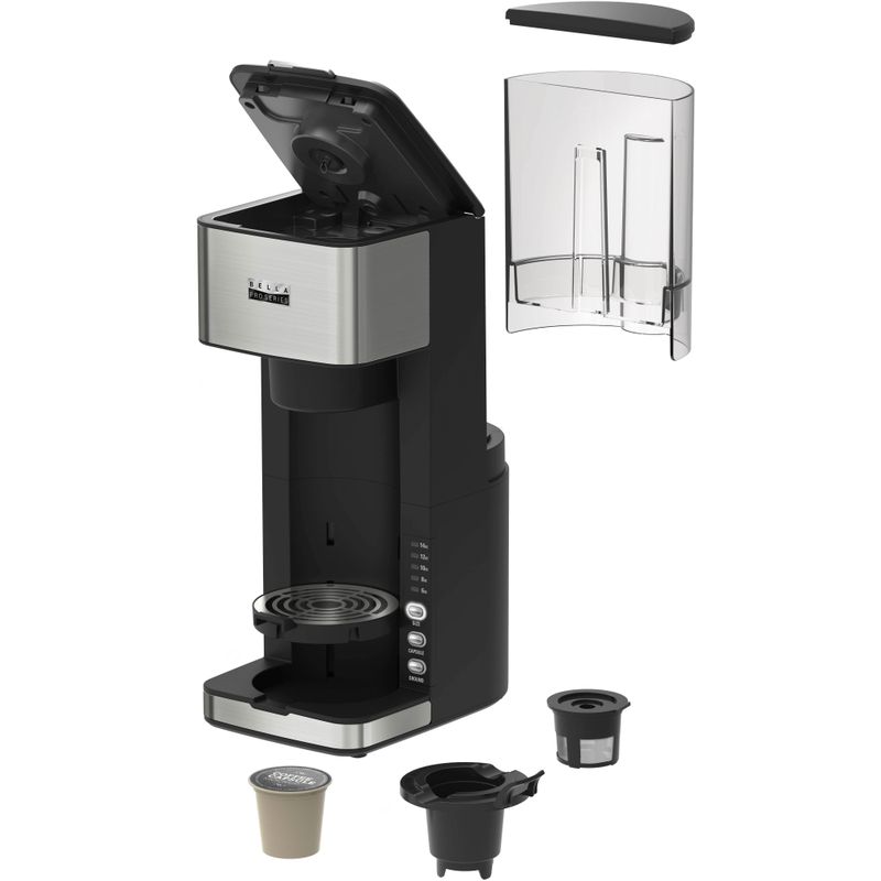 Alt View Zoom 13. Bella Pro Series - Dual Brew Single Serve Coffee Maker - Stainless Steel