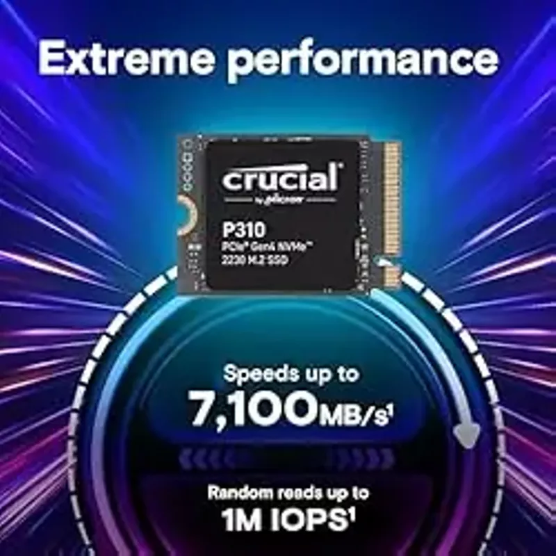 Crucial New 2024 P310 2TB PCIe Gen4 2230 NVMe M.2 SSD - Up to 7,100 MB/s - Uplevel Your Console - Internal Solid State Drive (PC) - CT2000P310SSD2