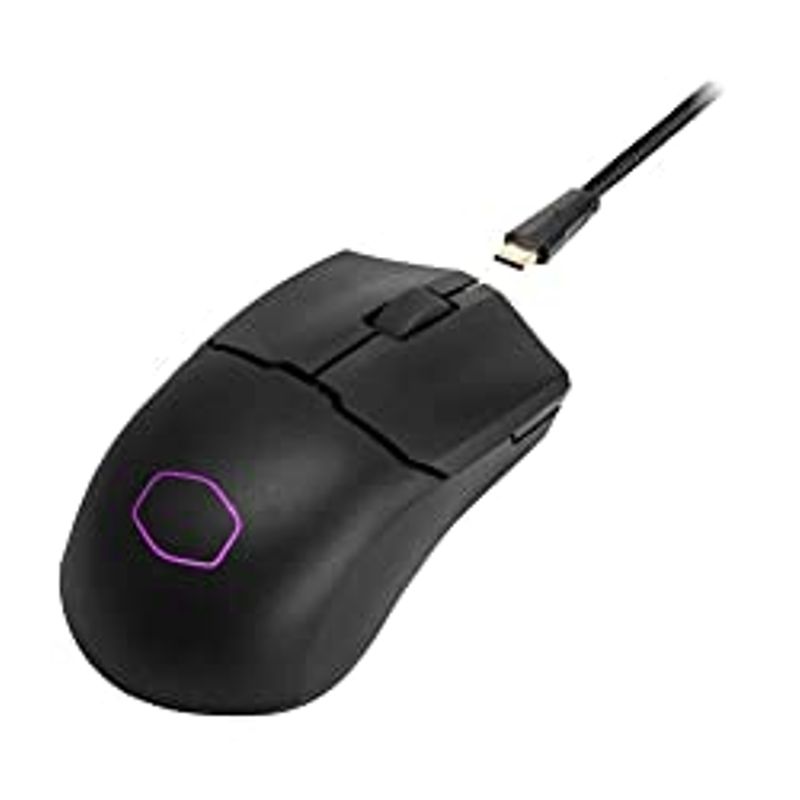 Cooler Master MM712 Wireless Gaming Mouse Black with Adjustable 19,000 DPI, 2.4GHz and Bluetooth , Ultraweave Cable, PTFE Feet, RGB...