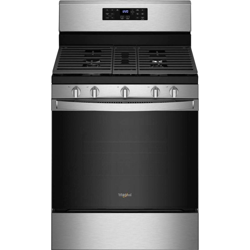 Front Zoom. Whirlpool - 5.0 Cu. Ft. Gas Range with Air Fry for Frozen Foods - Stainless steel