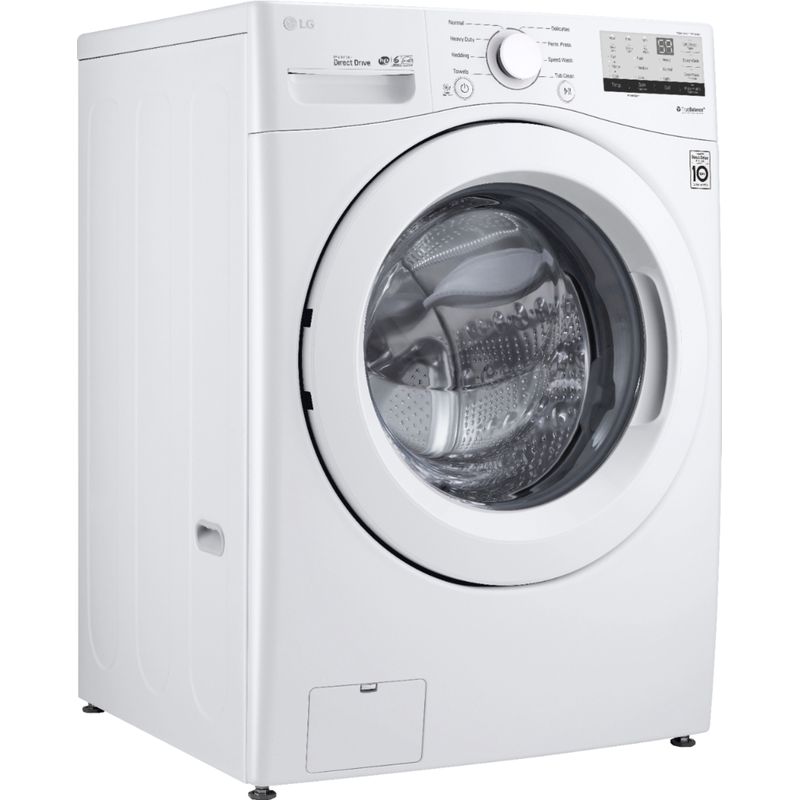 Angle Zoom. LG - 4.5 Cu. Ft. High Efficiency Stackable Front-Load Washer with 6Motion Technology - White