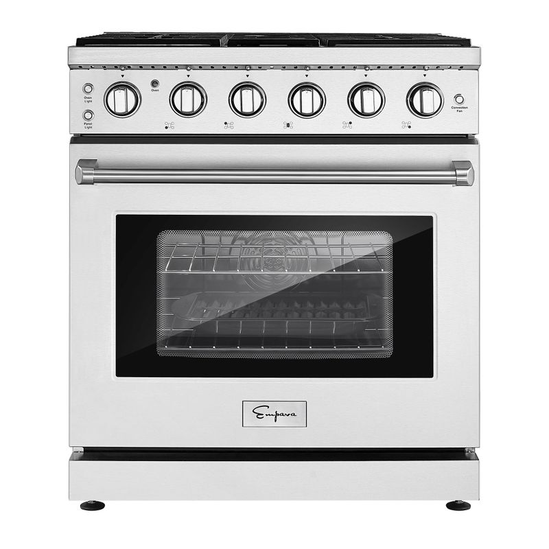 30-in 5 Burners 4.5-cu ft Stainless Steel Freestanding Gas Range with 5 Burners - Stainless Steel