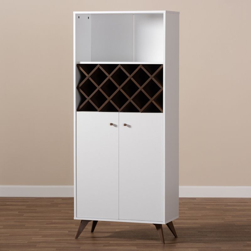 Mid-Century Wine Cabinet by Baxton Studio - White