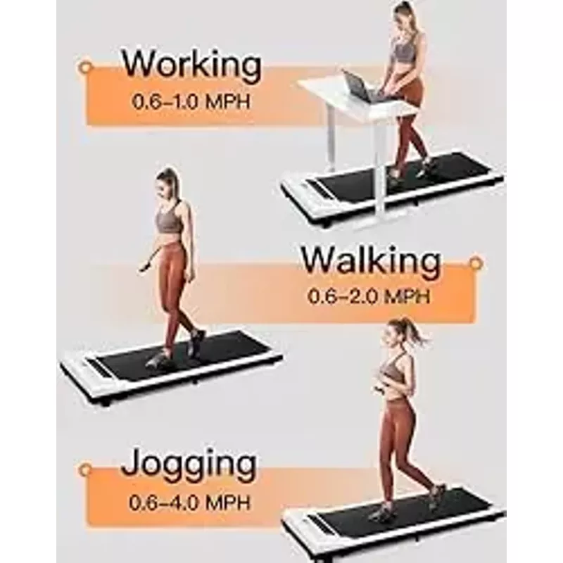 LONTEK Walking Pad, Small Under Desk Treadmill, Portable Mini Treadmill for Home Office, Walking Treadmill with Remote & APP Control, LED Dispaly