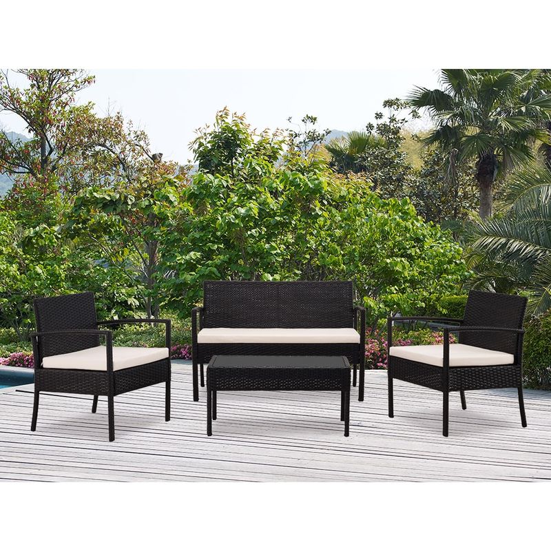 DG Casa San Juan Loveseat, 2 Chairs and Table Set (Set of 4) - Dining Sets