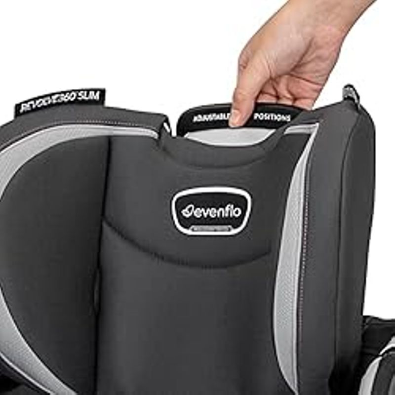 Evenflo Revolve360 Slim 2-in-1 Rotational Car Seat with Quick Clean Cover (Sutton Purple)