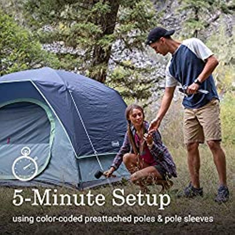 Coleman Skydome Camping Tent with LED Lighting 4 Person