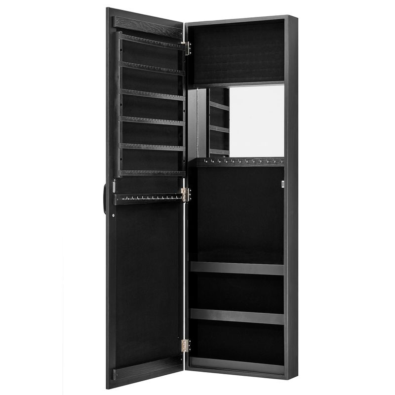 FirsTime & Co.® Rustic Farmhouse Arch Jewelry Armoire, Wood, 14 x 3.75 x 43 in, American Designed - 14 x 3.75 x 43 in - Sable Black